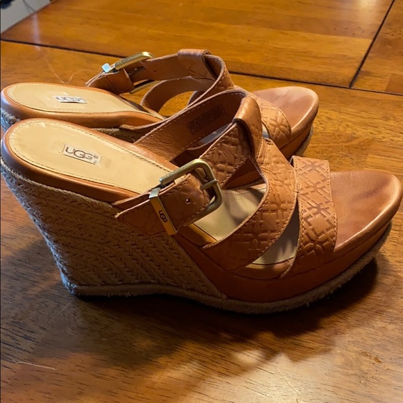 Ugg espadrille leather wedges - Picture 3 of 8
